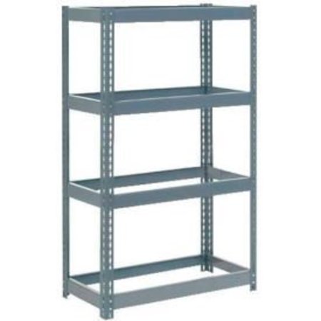 GLOBAL EQUIPMENT Extra Heavy Duty Shelving 36"W x 18"D x 60"H With 4 Shelves, No Deck, Gray 716938